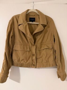 Banana Republic Camel Tan Cropped Utility Jacket